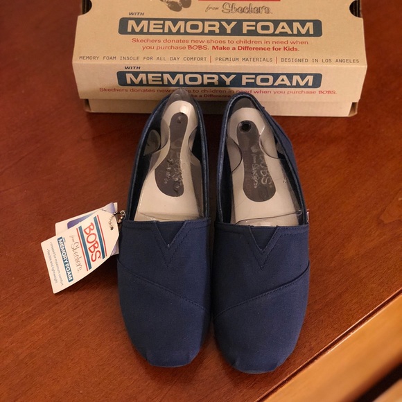 [NWT] BOBS Memory Foam Navy Blue Size 6 shoes - Picture 3 of 3